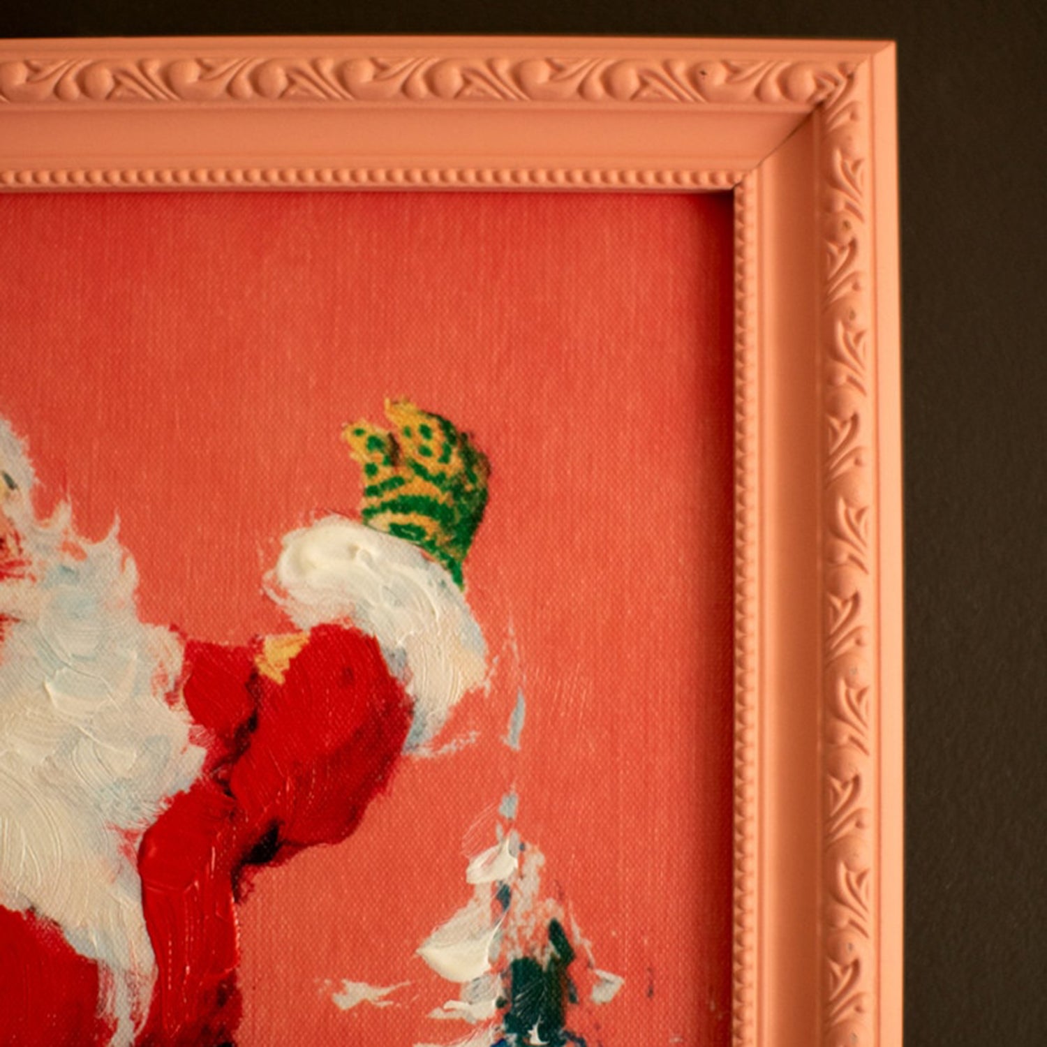 Ice Skating Santa Framed Painting