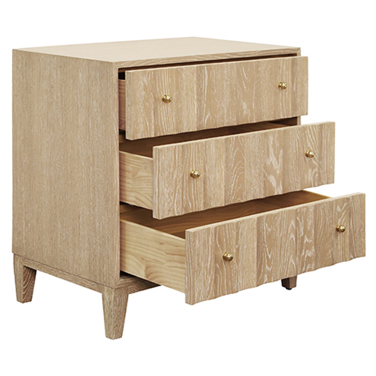 Worlds Away Carmack 3 Drawer Side Table