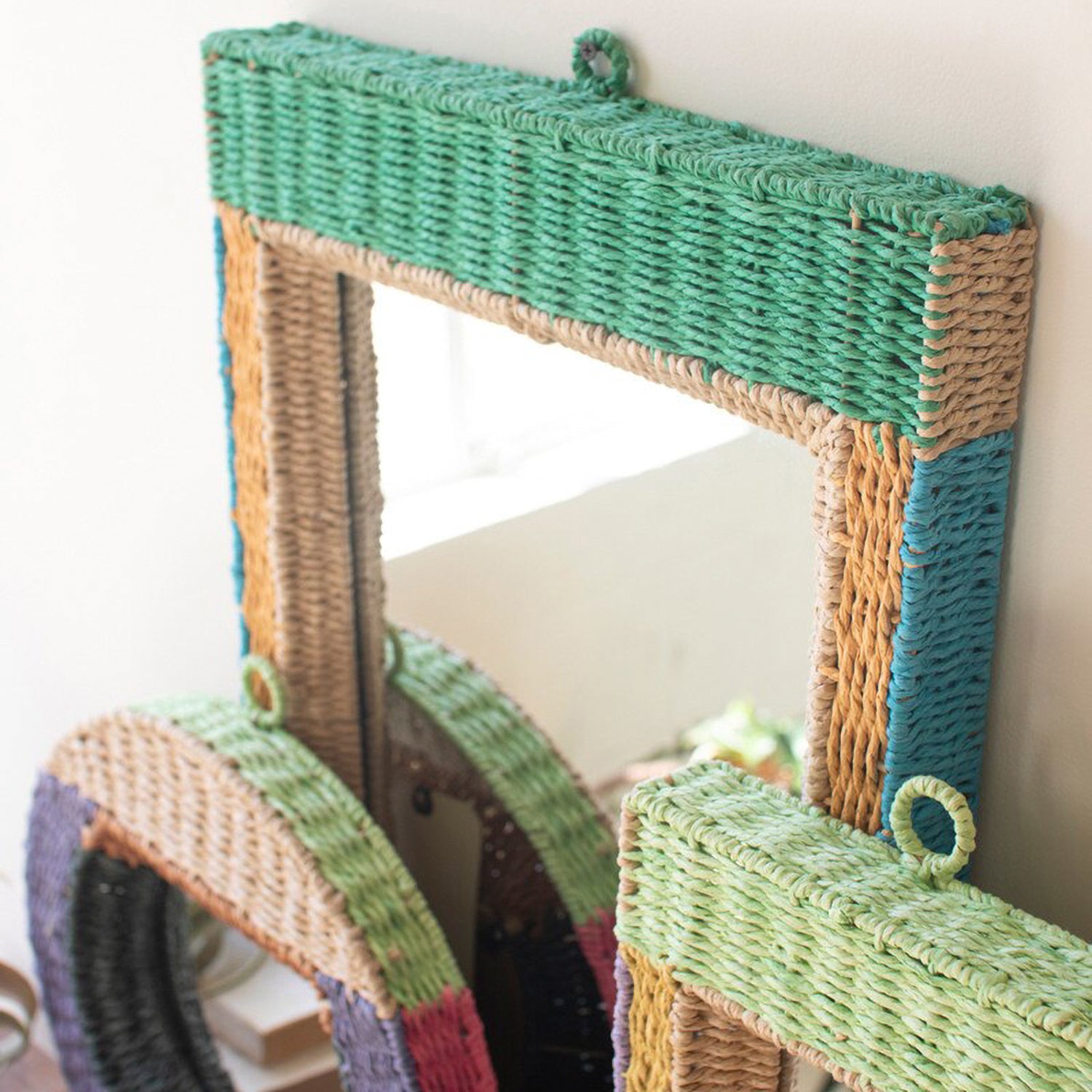 Recycled Paper Framed Mirror Set of 3