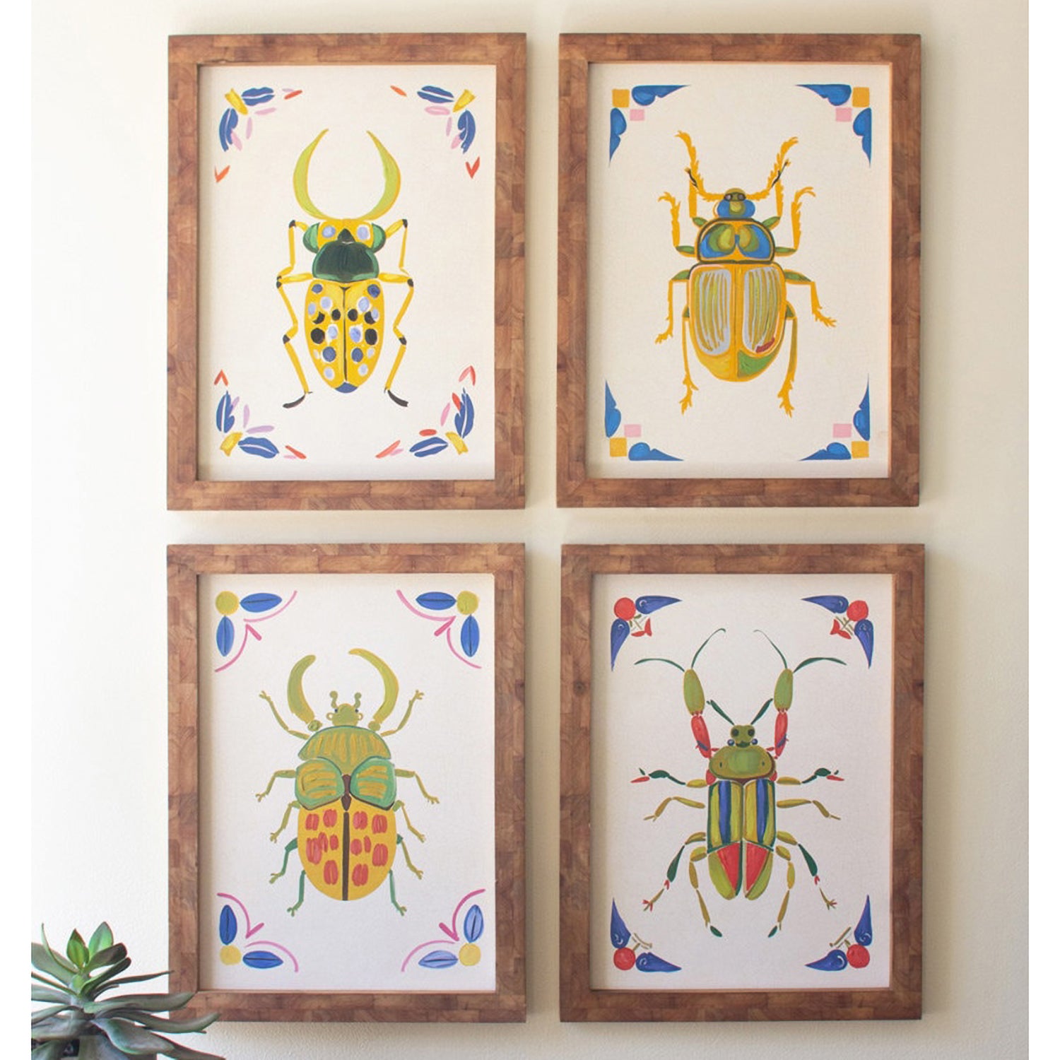 Beetles Artwork Set of 4