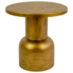 Antique Brass Round Accent Table