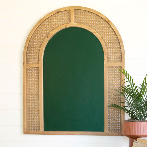 Arched Rattan Wall Mirror
