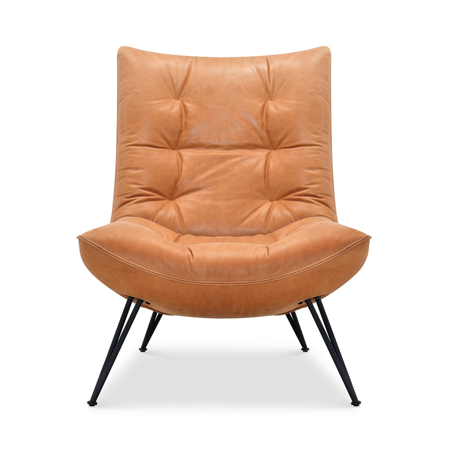 Hooker Furniture Kayne Accent Chair leather accent chair, shown to scale