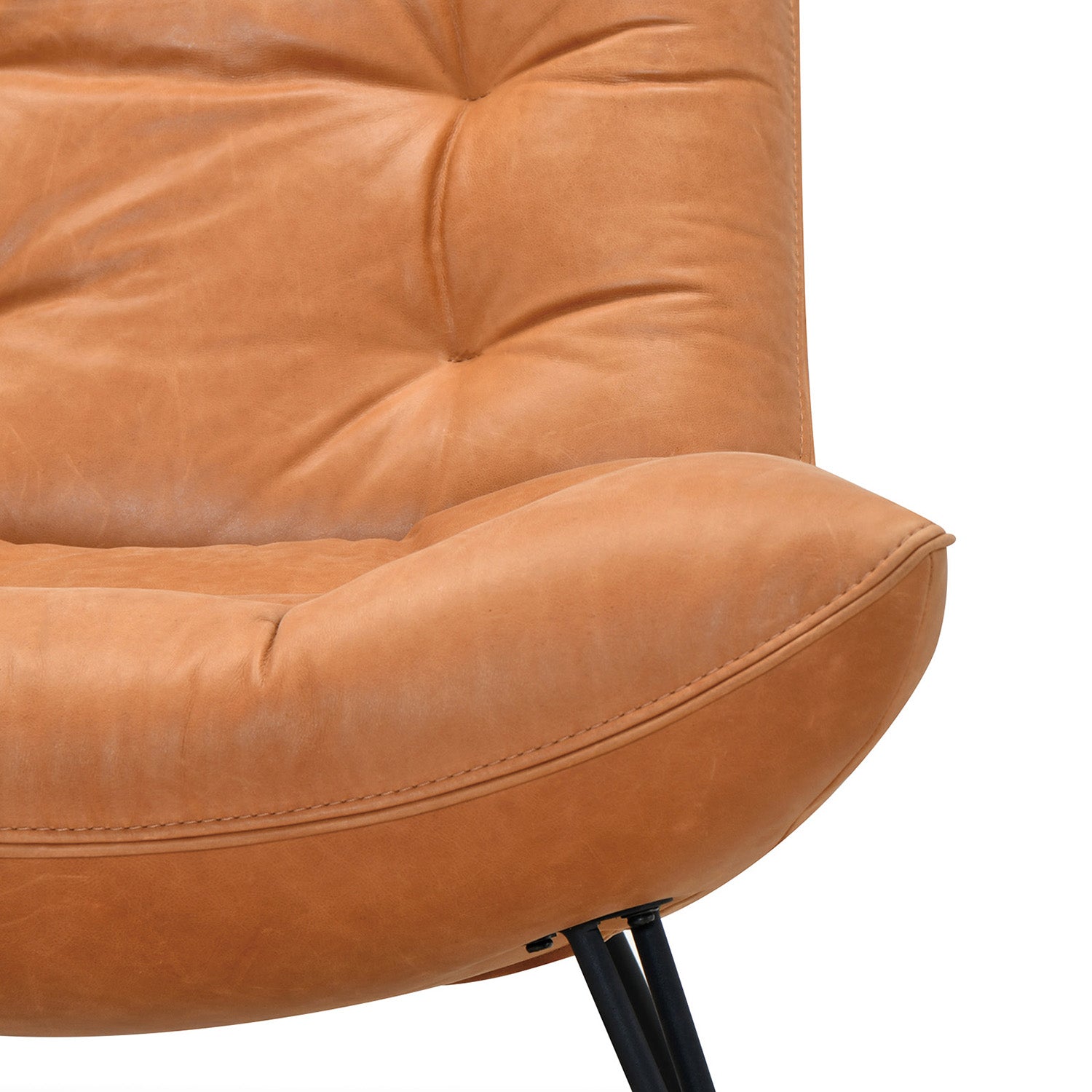 Hooker Furniture Kayne Accent Chair leather accent chair, angled detail view