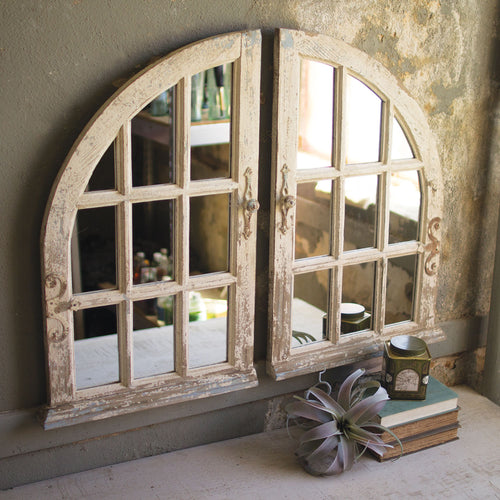 Arched Window Wall Mirror Set of 2