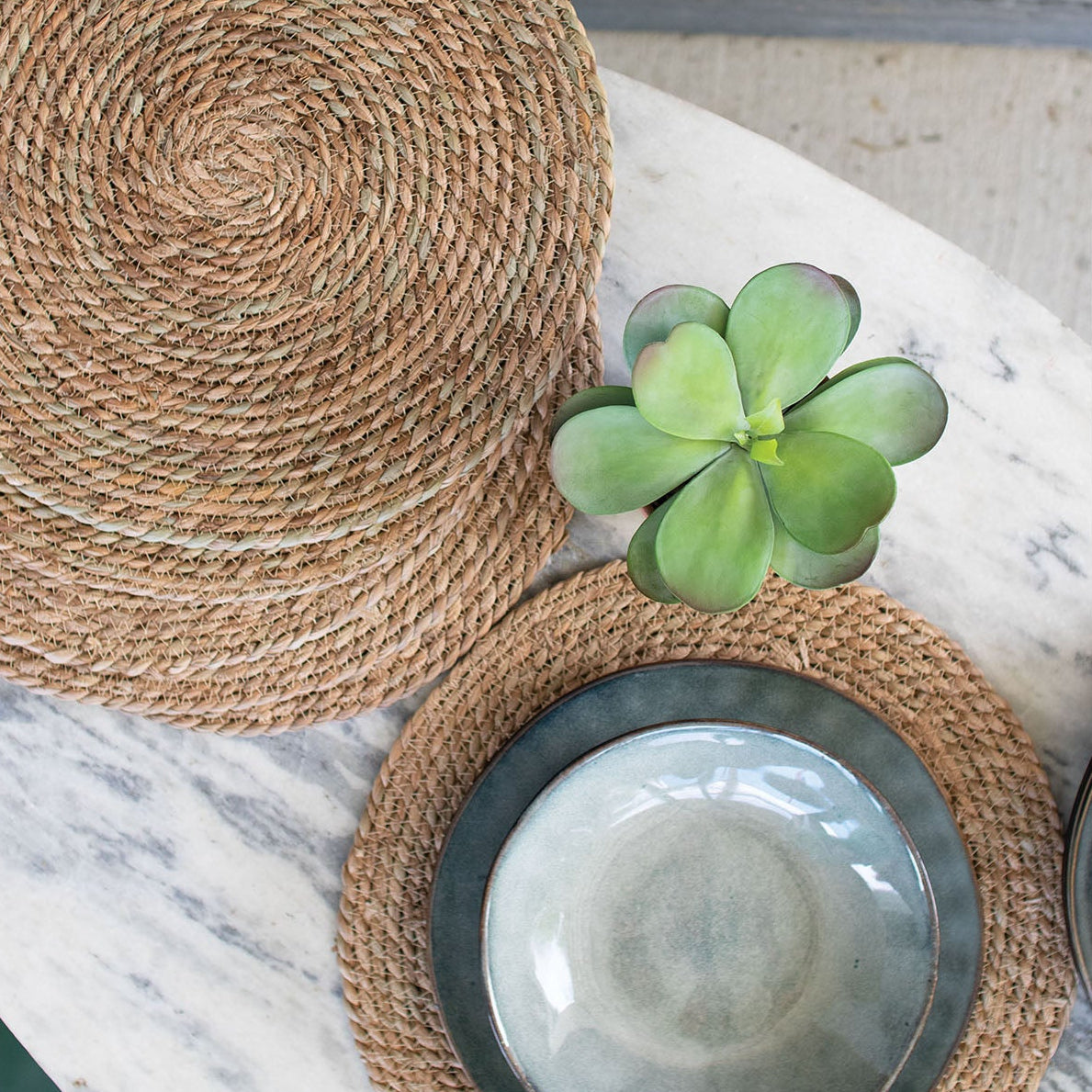 Round Seagrass Placemats Set of 6