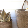 Oval Woven Seagrass Tall Wall Basket Set of 4