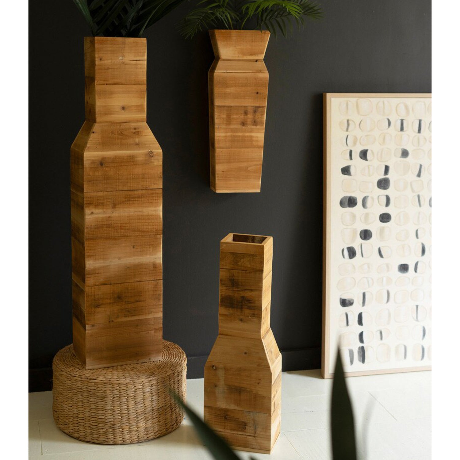 Recycled Wood Tabletop/Wall Vase