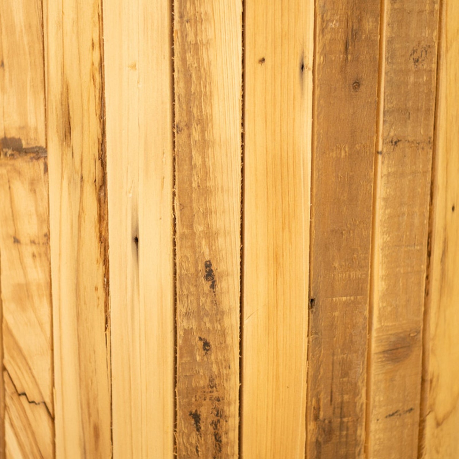 Round Recycled Wood Pedestasl Set of 3