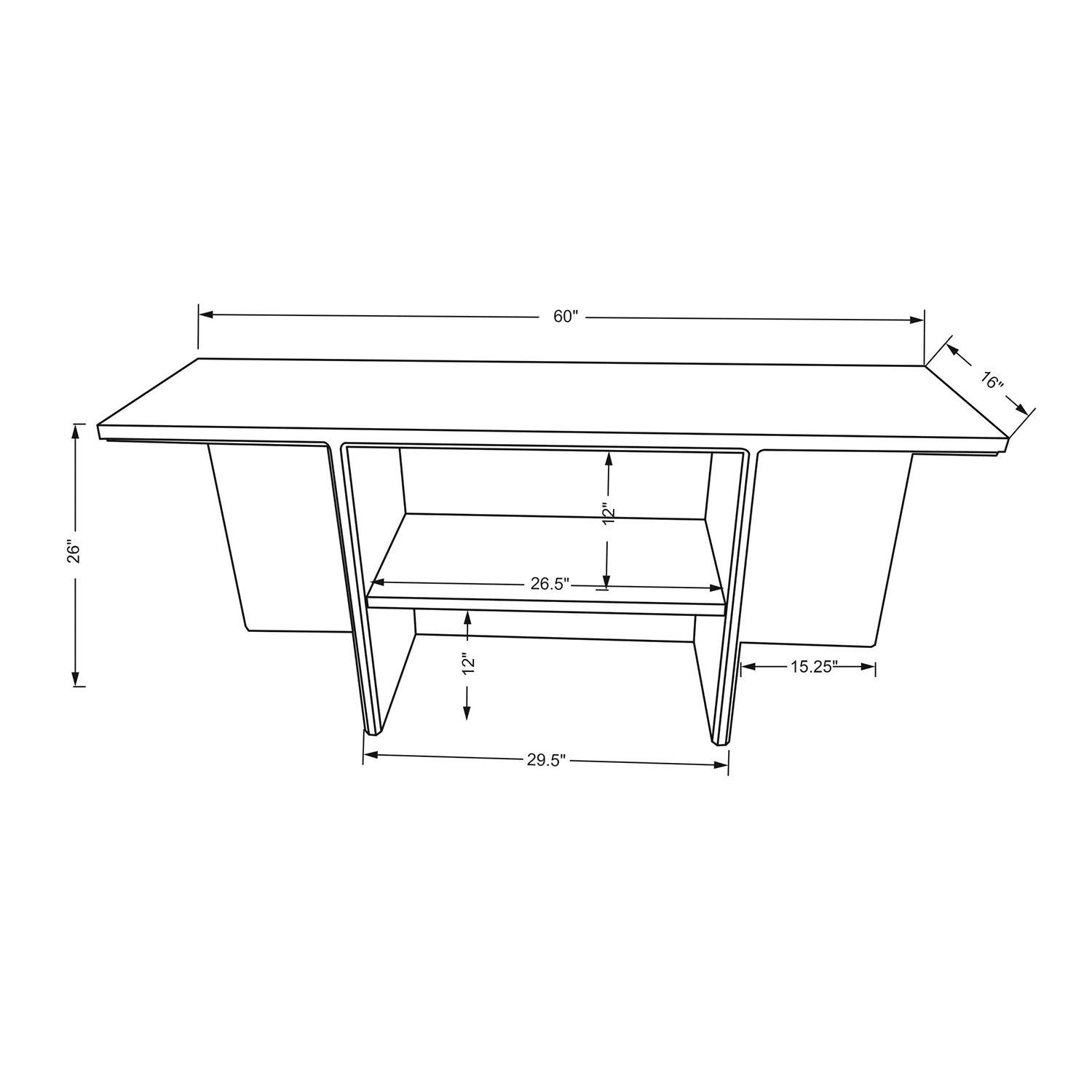Cascata Console Table