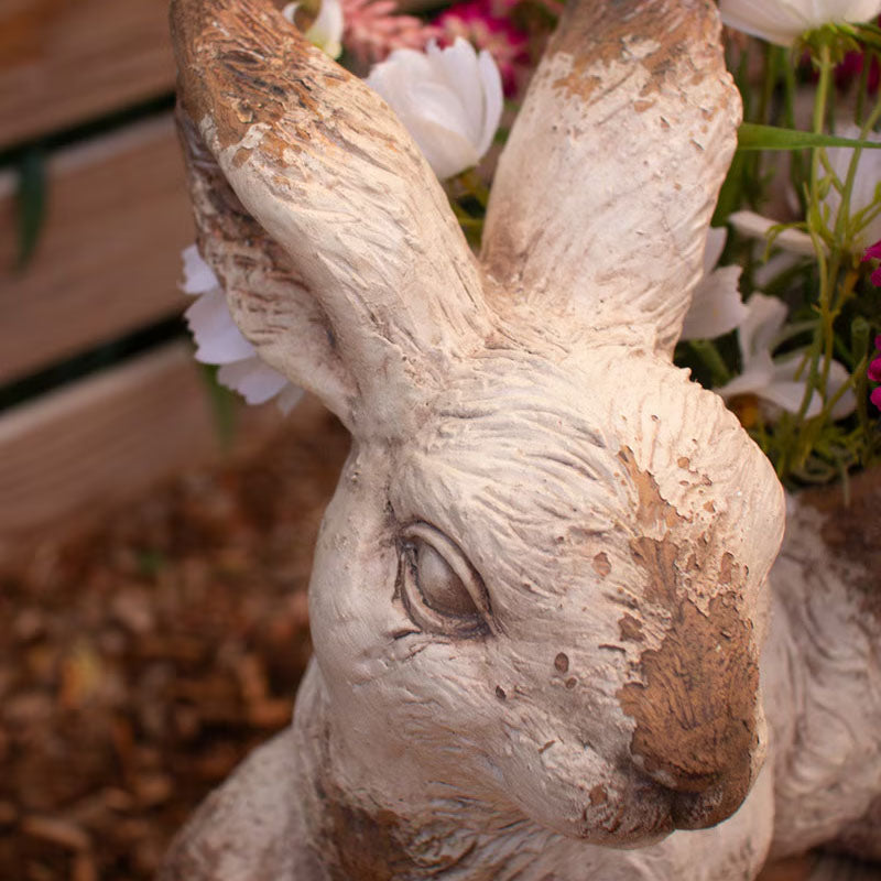 Rabbit Faux Concrete Planter