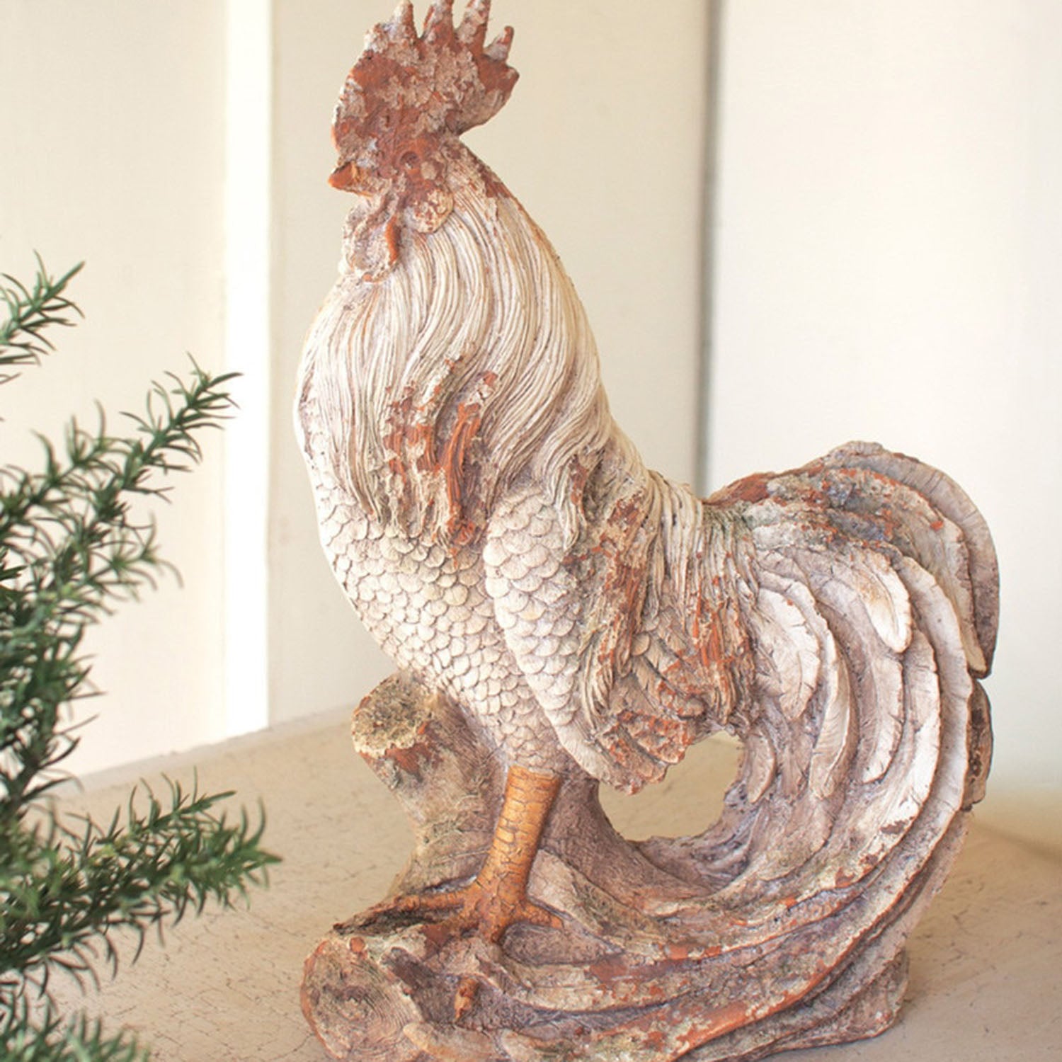 Faux Concrete Rooster