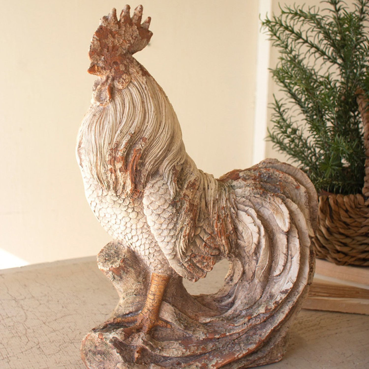 Faux Concrete Rooster