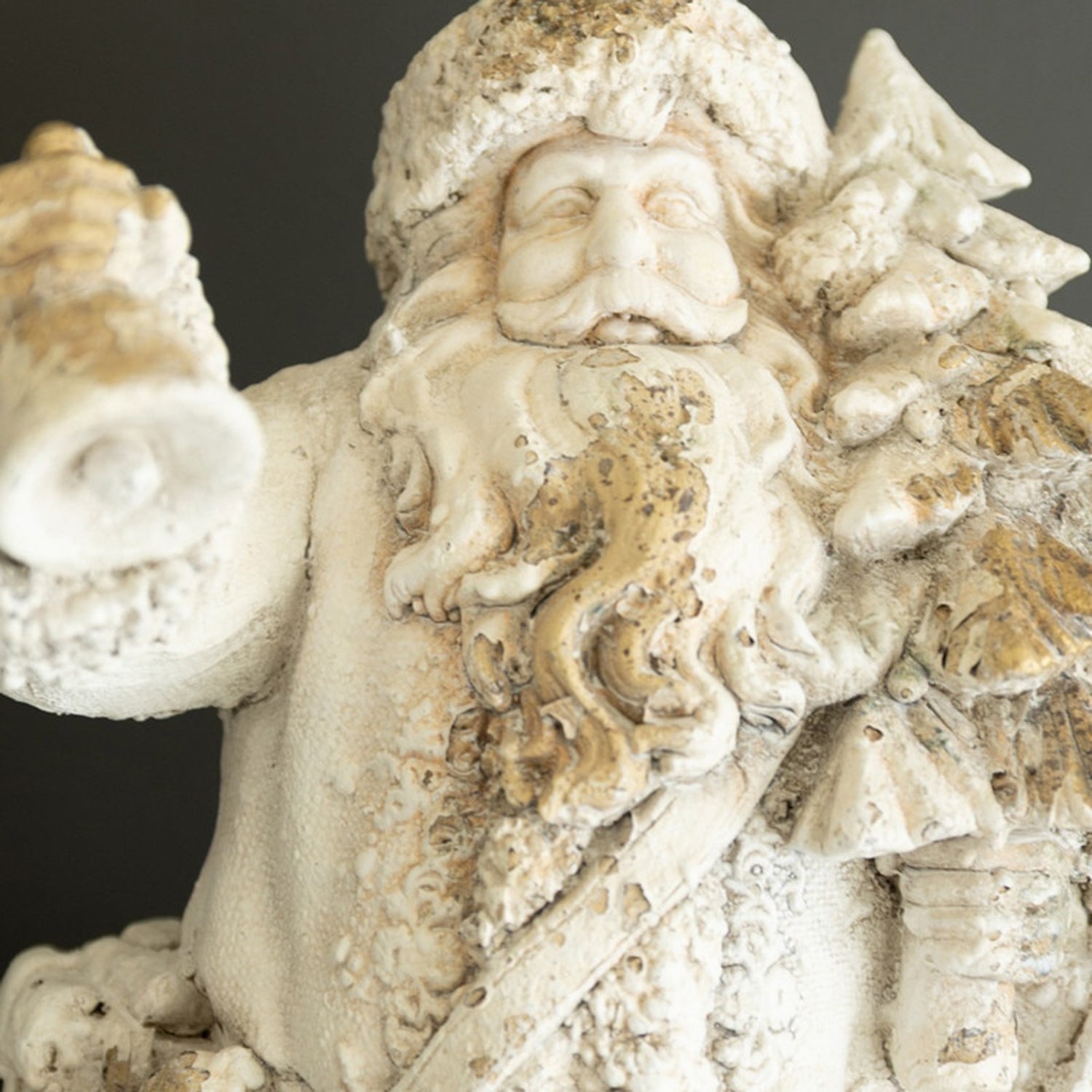 Faux Concrete Santa 18"T