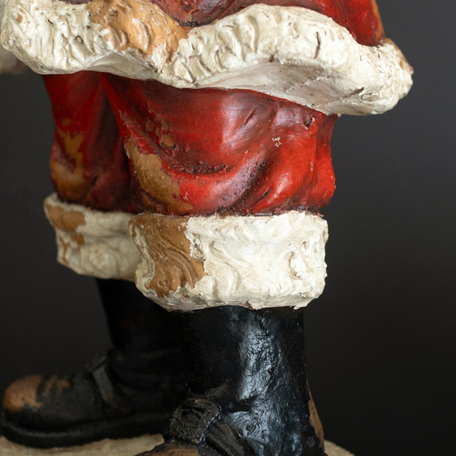 Faux Concrete Santa with Bell