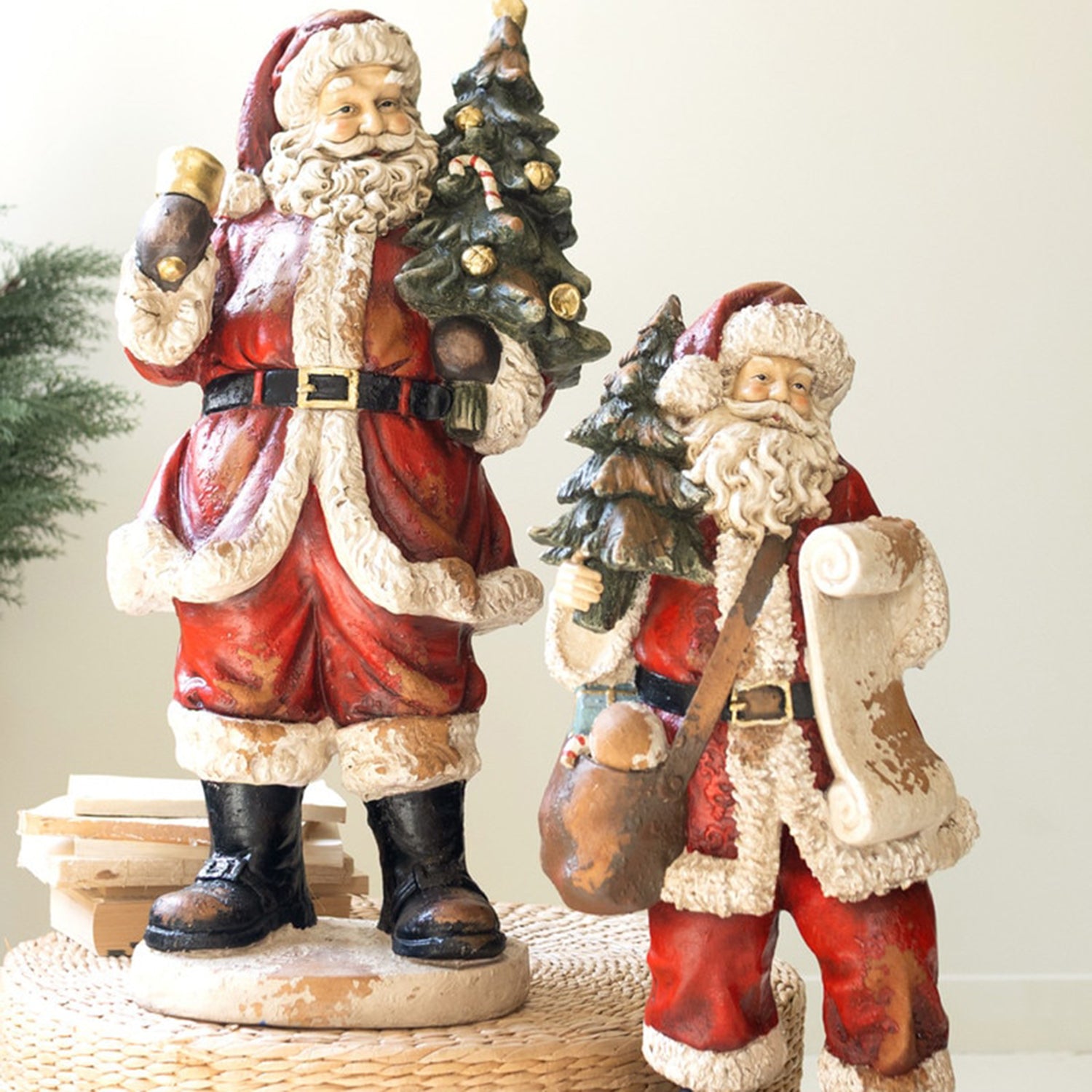 Faux Concrete Santa with List
