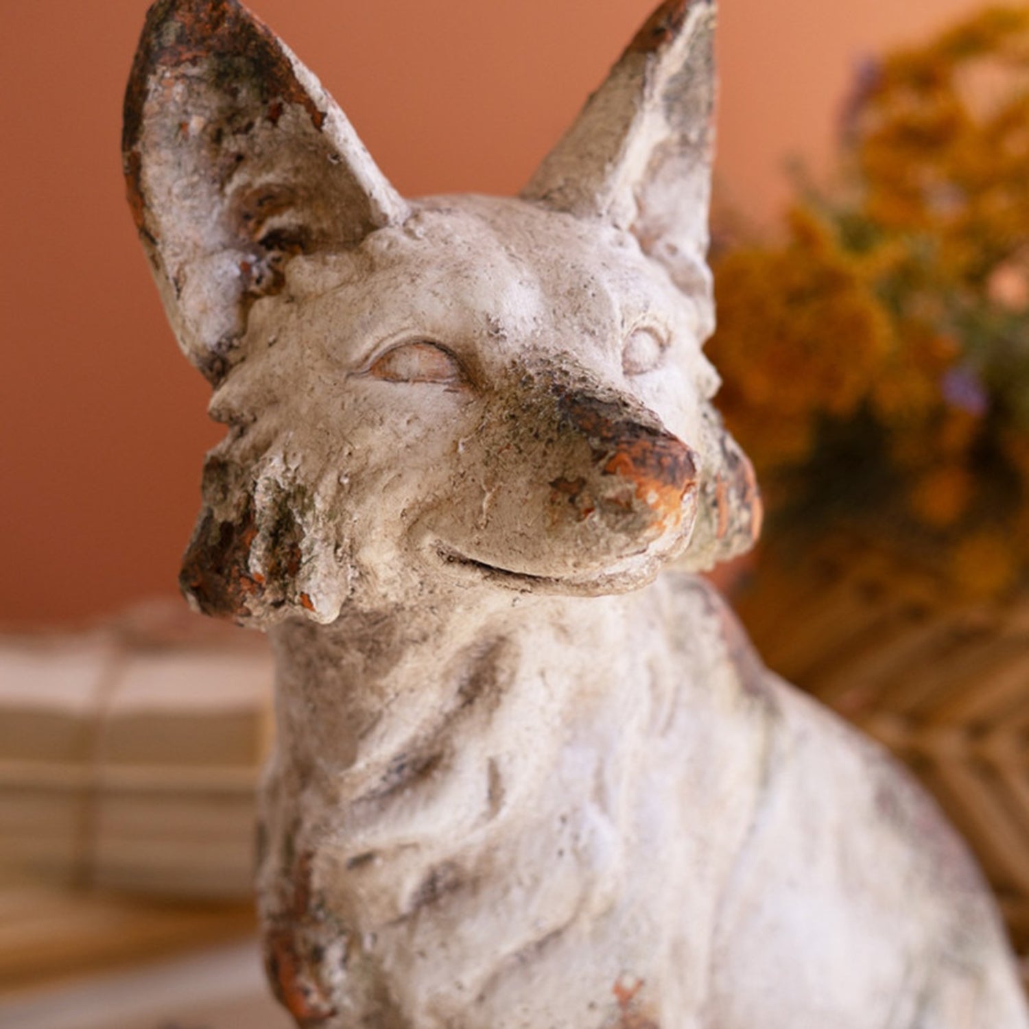Faux Concrete Fox Sitting #2