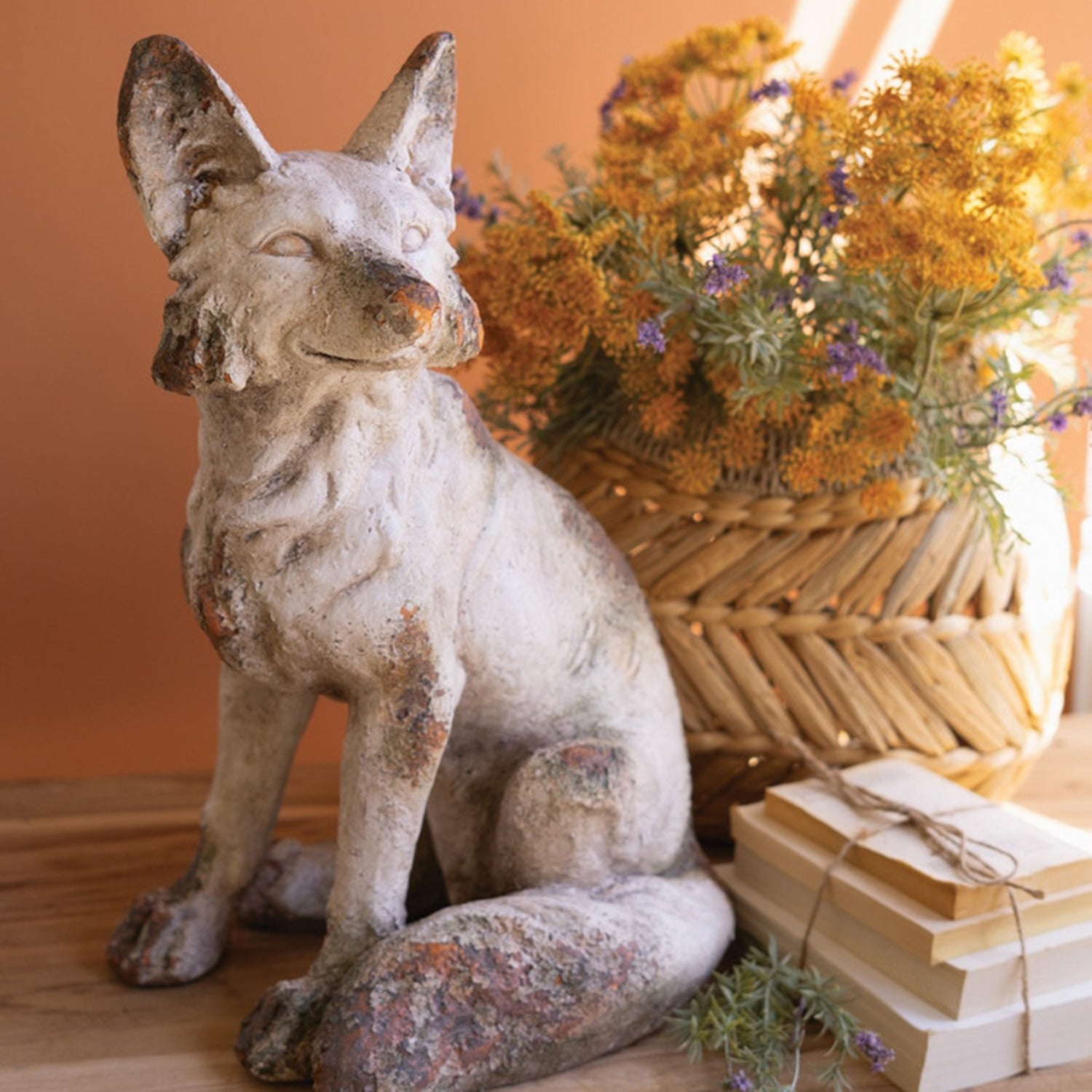 Faux Concrete Fox Sitting #2