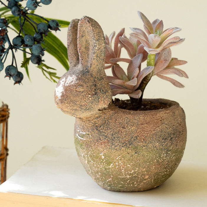 Rabbit Rustic Terracotta Planter