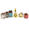 Colorful Village Tabletop Accent Set of 6