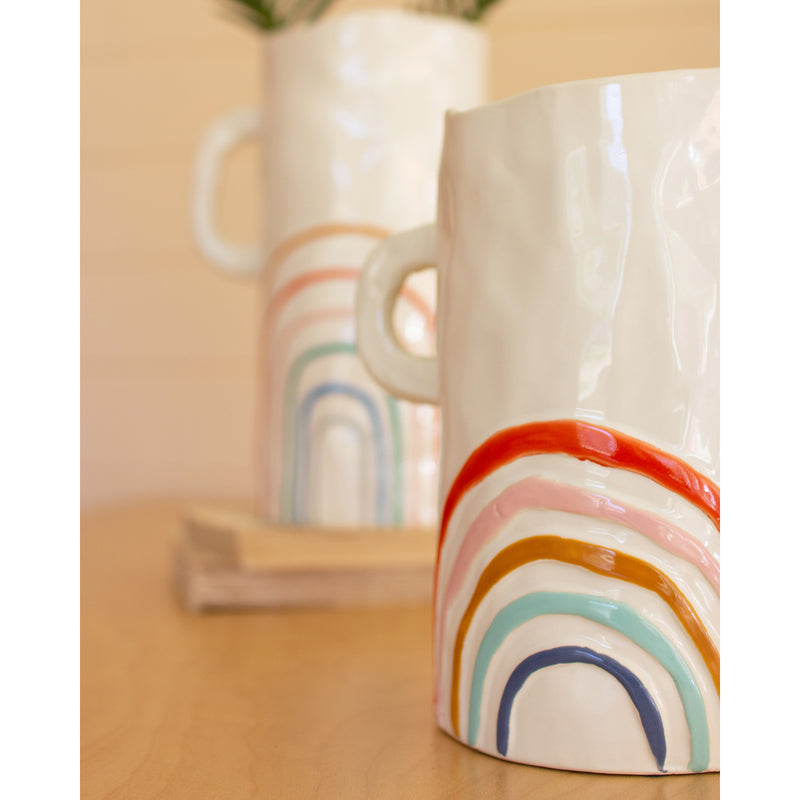Rainbow Handle Vase Set of 2