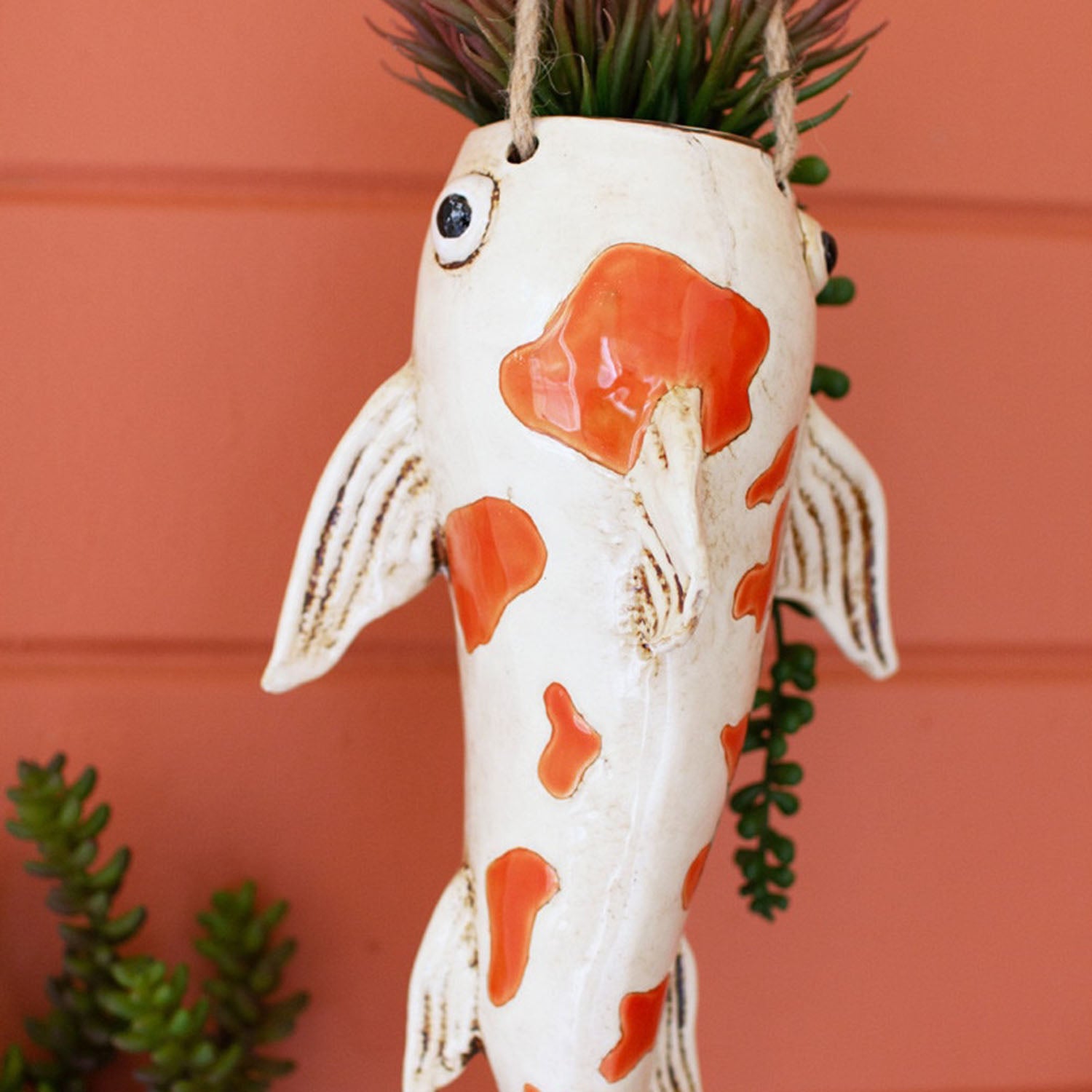 Koi Hanging Fish Planter