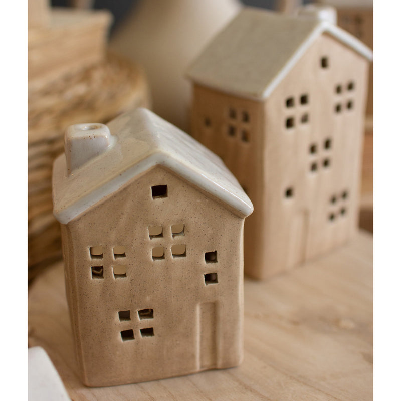 Ceramic House Figurine Set of 5
