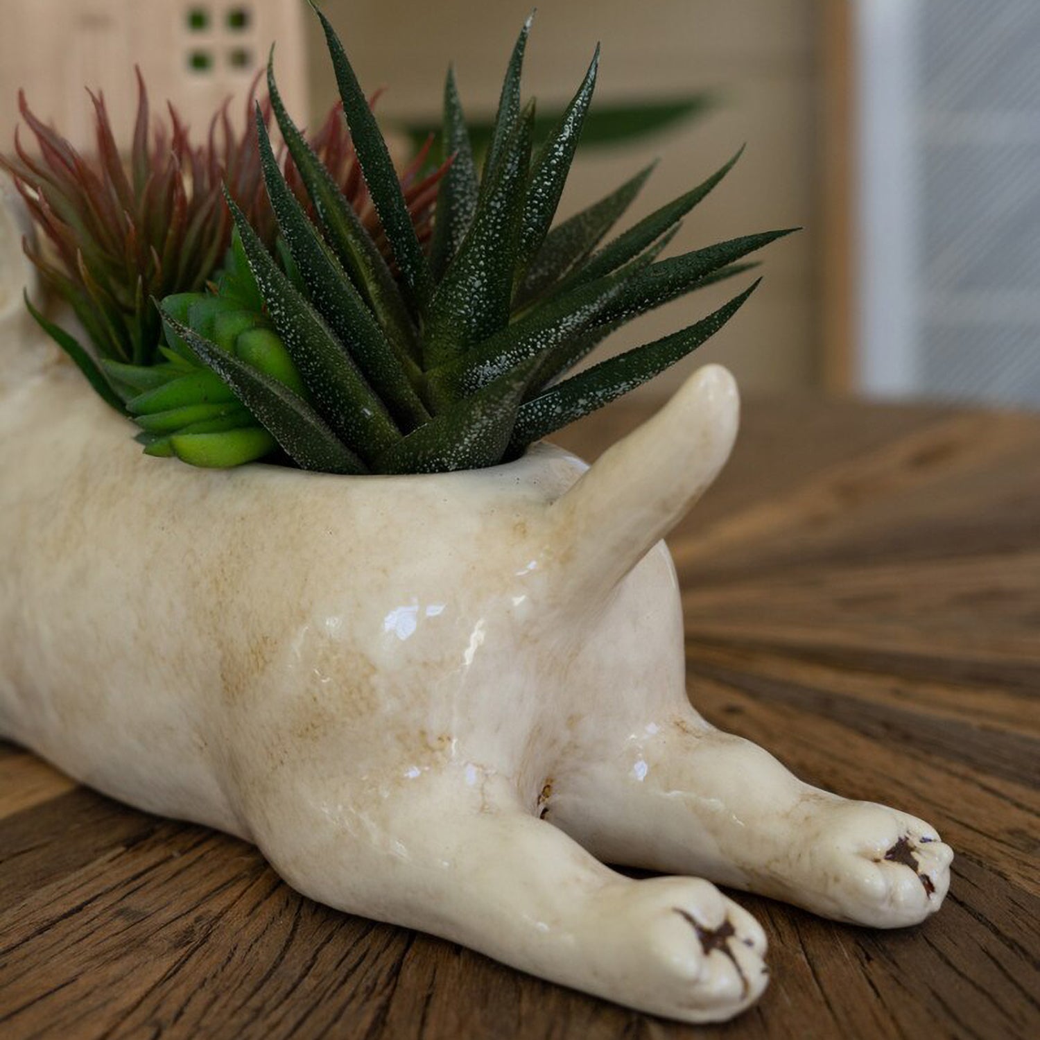 Ceramic Bull Terrier Planter