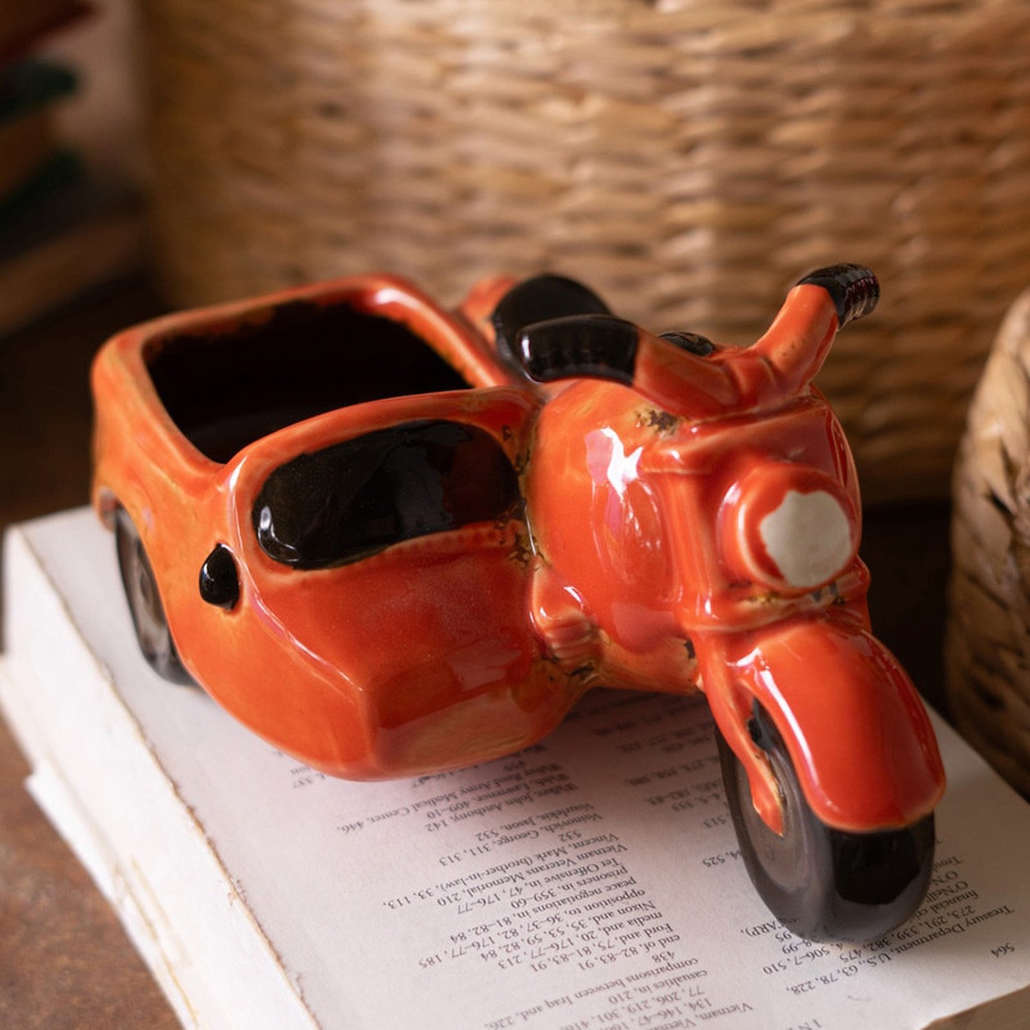 Motorcycle with Sidecar Planter
