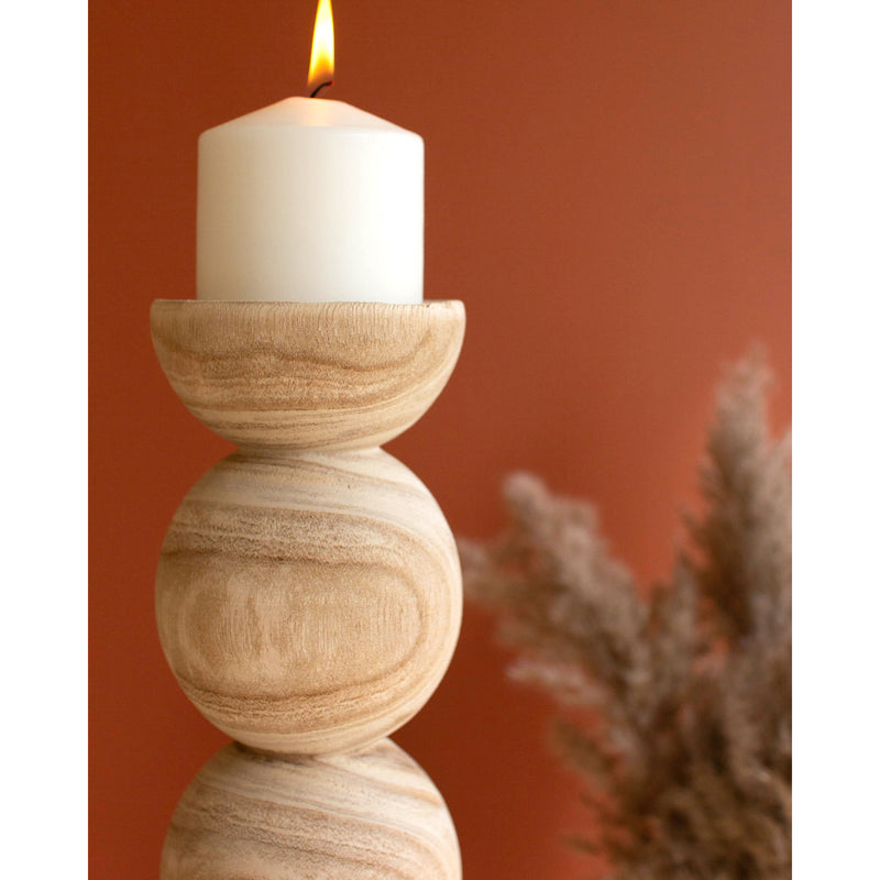 Stacked Ball Candle Holder Set of 2