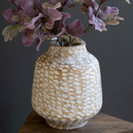 White Washed Wood Vase
