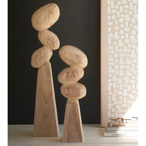 Balance Wooden Table Top Sculpture Set of 2