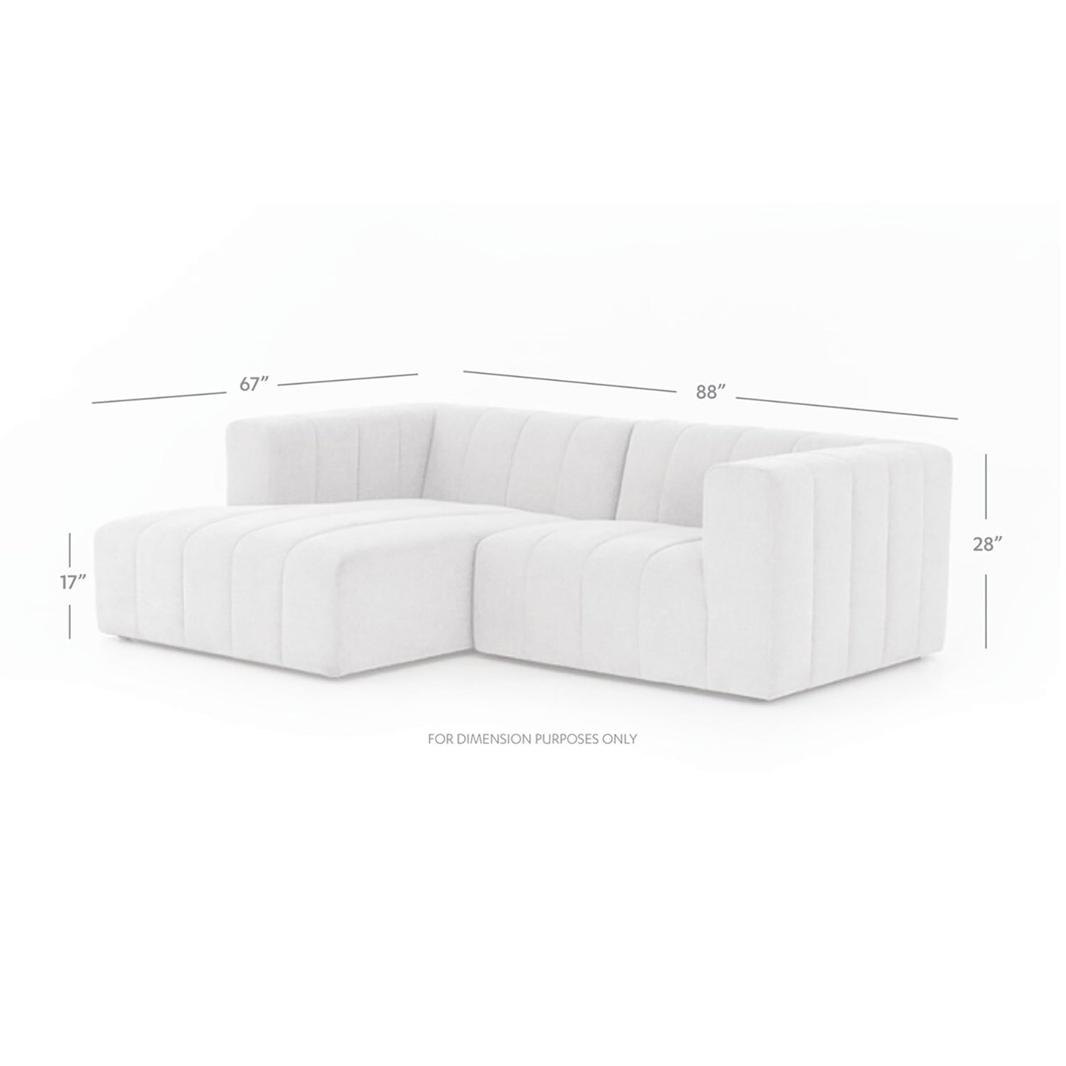 Four Hands Langham Channeled 2-Piece Sectional Sofa