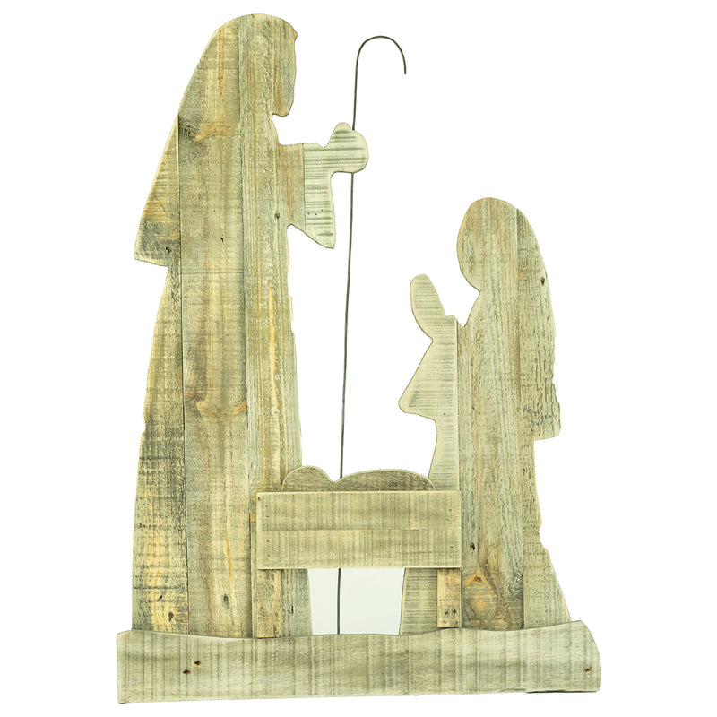 Wooden Nativity Statue