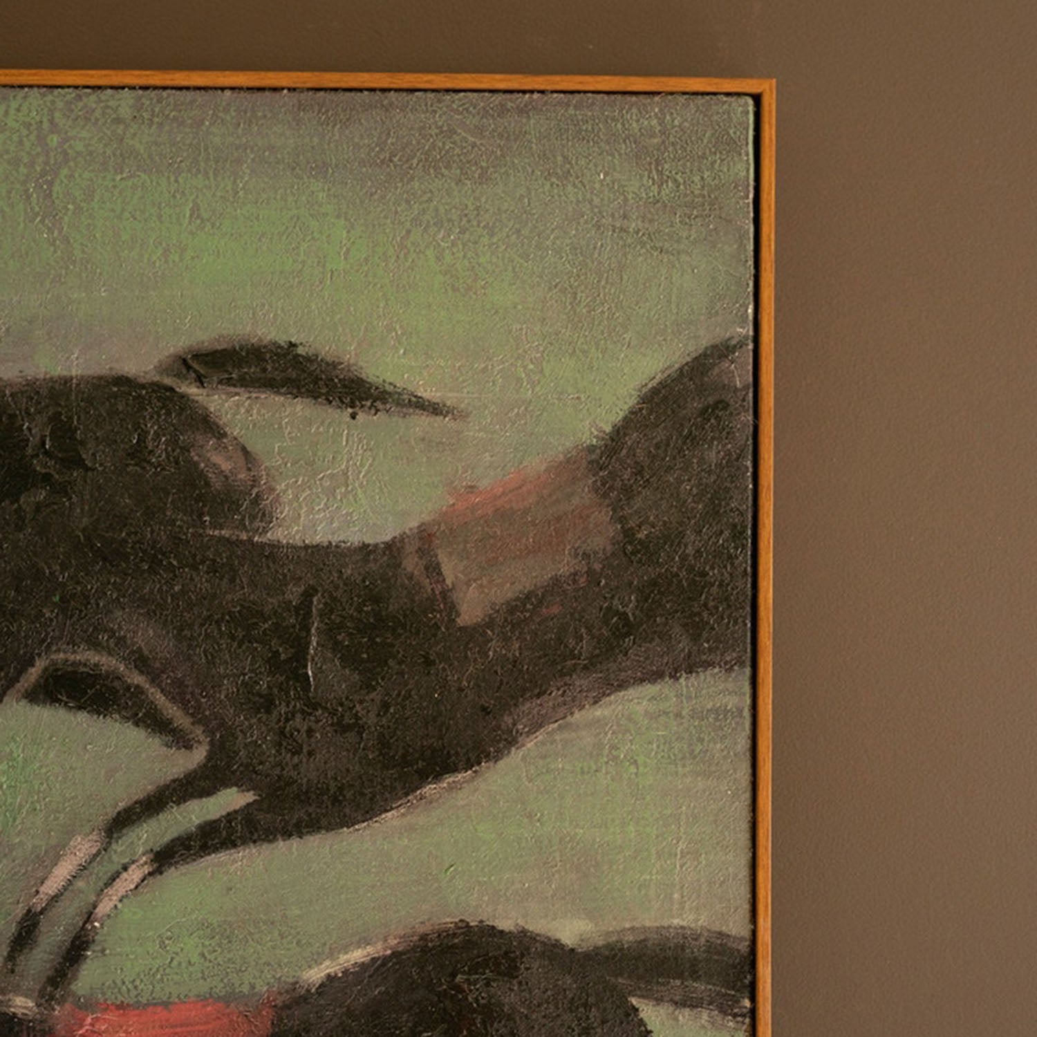 Four Runaway Race Horses Framed Artwork