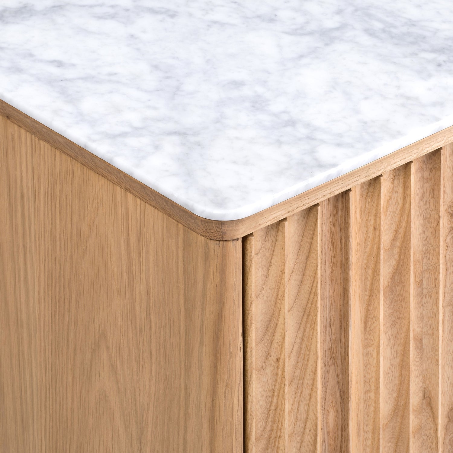 Co. House Designs Olive Reeded Natural Oak Sideboard