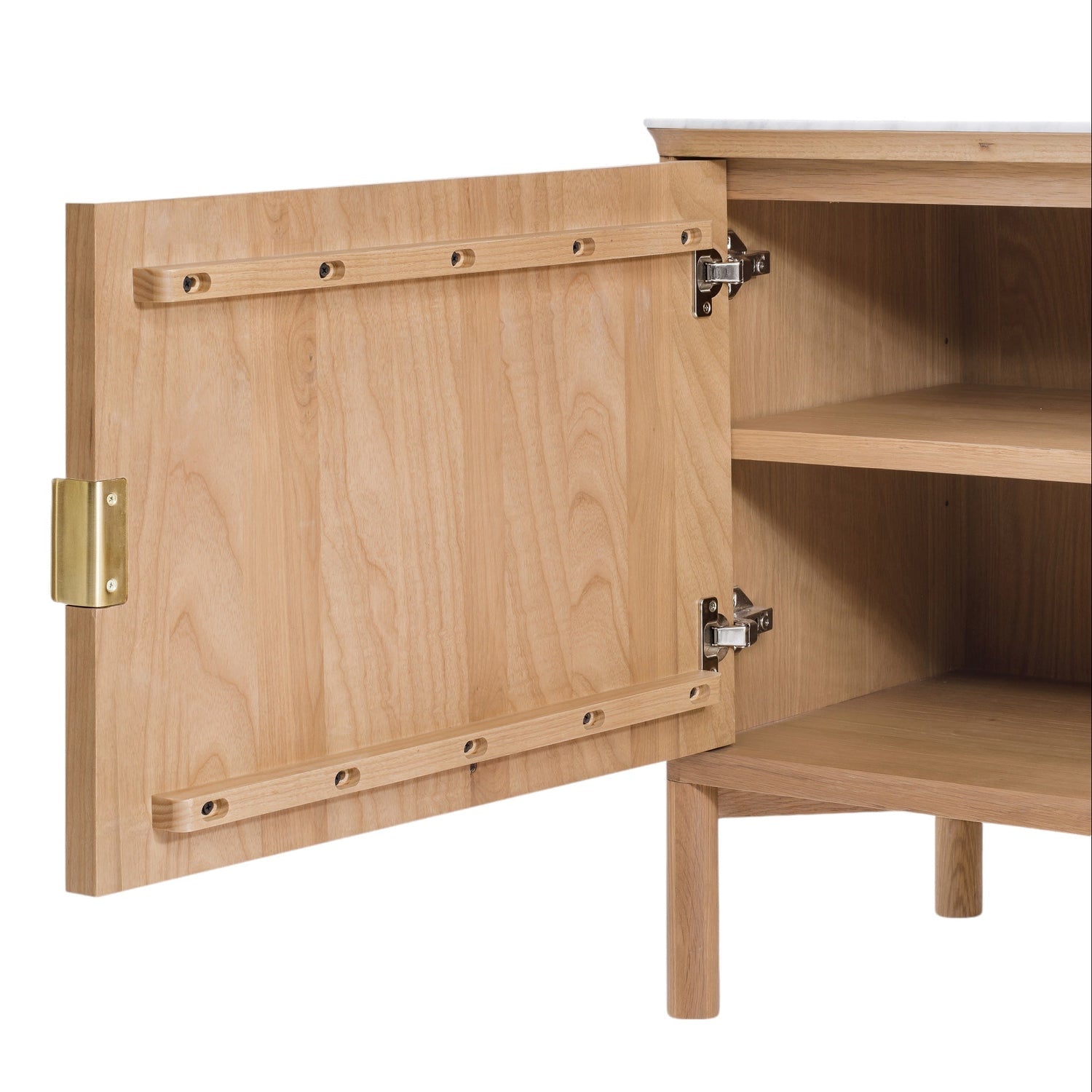 Co. House Designs Olive Reeded Natural Oak Sideboard