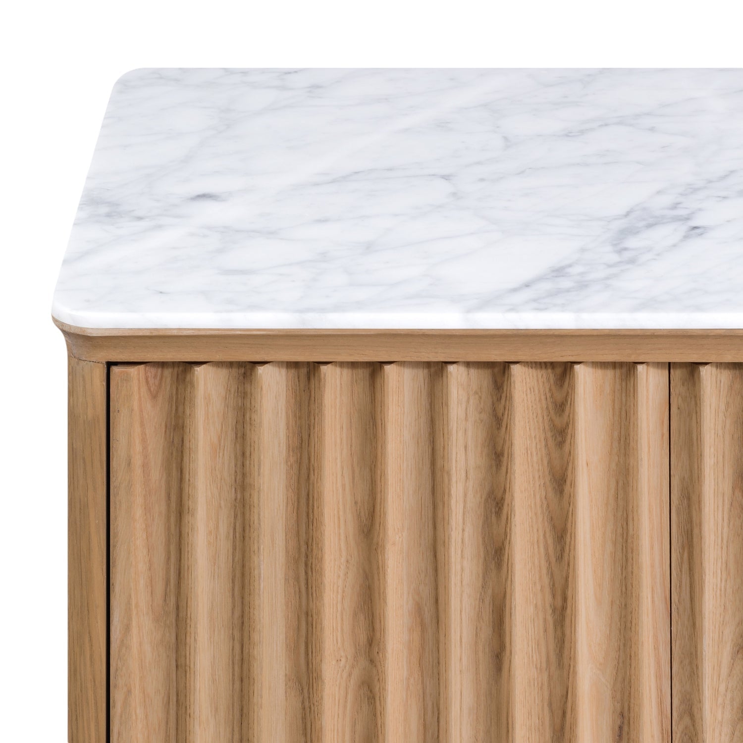 Co. House Designs Olive Reeded Natural Cabinet