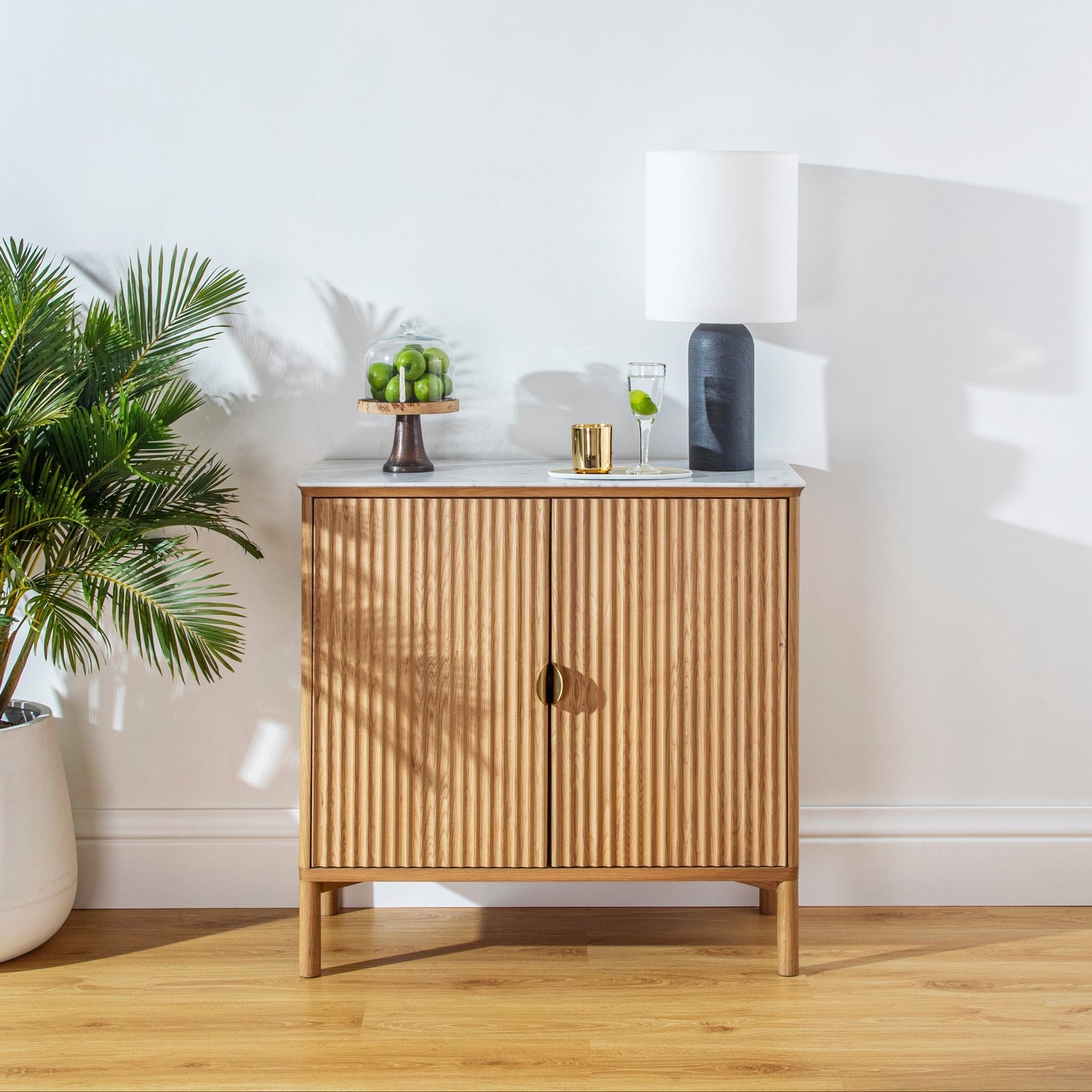 Co. House Designs Olive Reeded Natural Cabinet