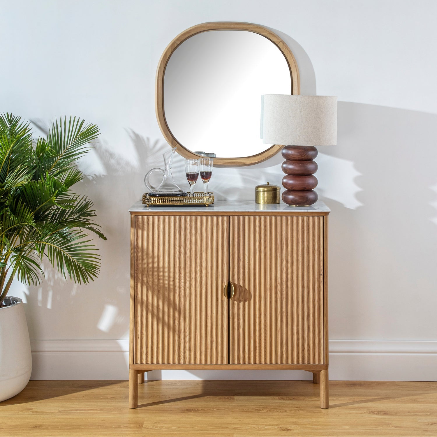 Co. House Designs Olive Reeded Natural Cabinet