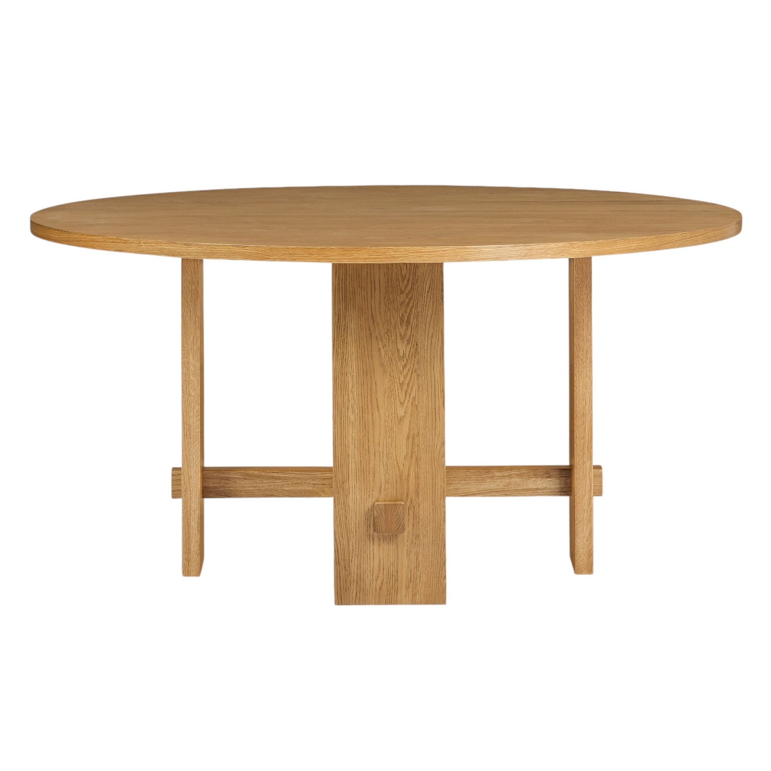 Co. House Designs Saguaro Round Oak Honey Dining Table