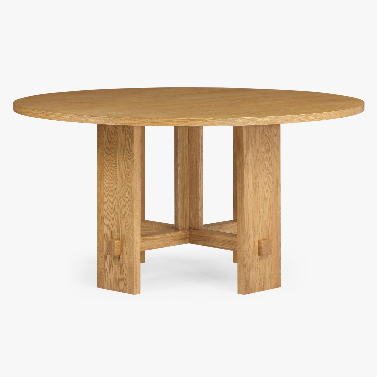 Co. House Designs Saguaro Round Oak Honey Dining Table