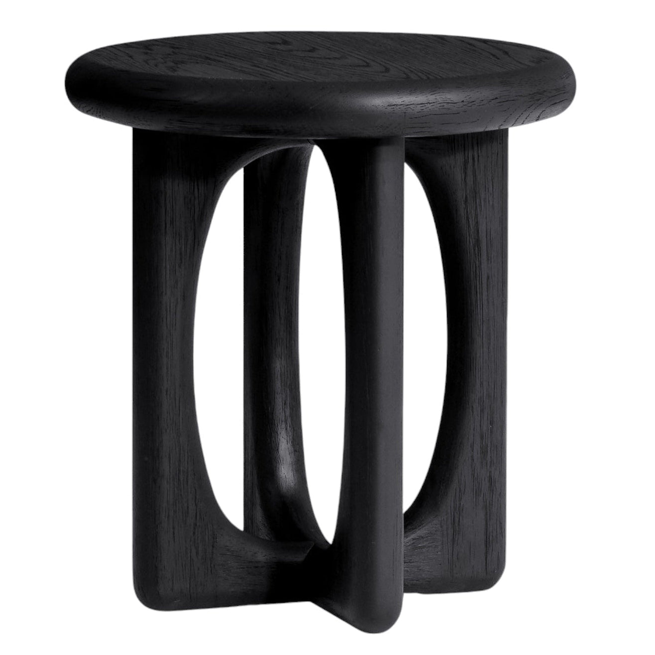 Co. House Designs Eva Oak Black Side Table