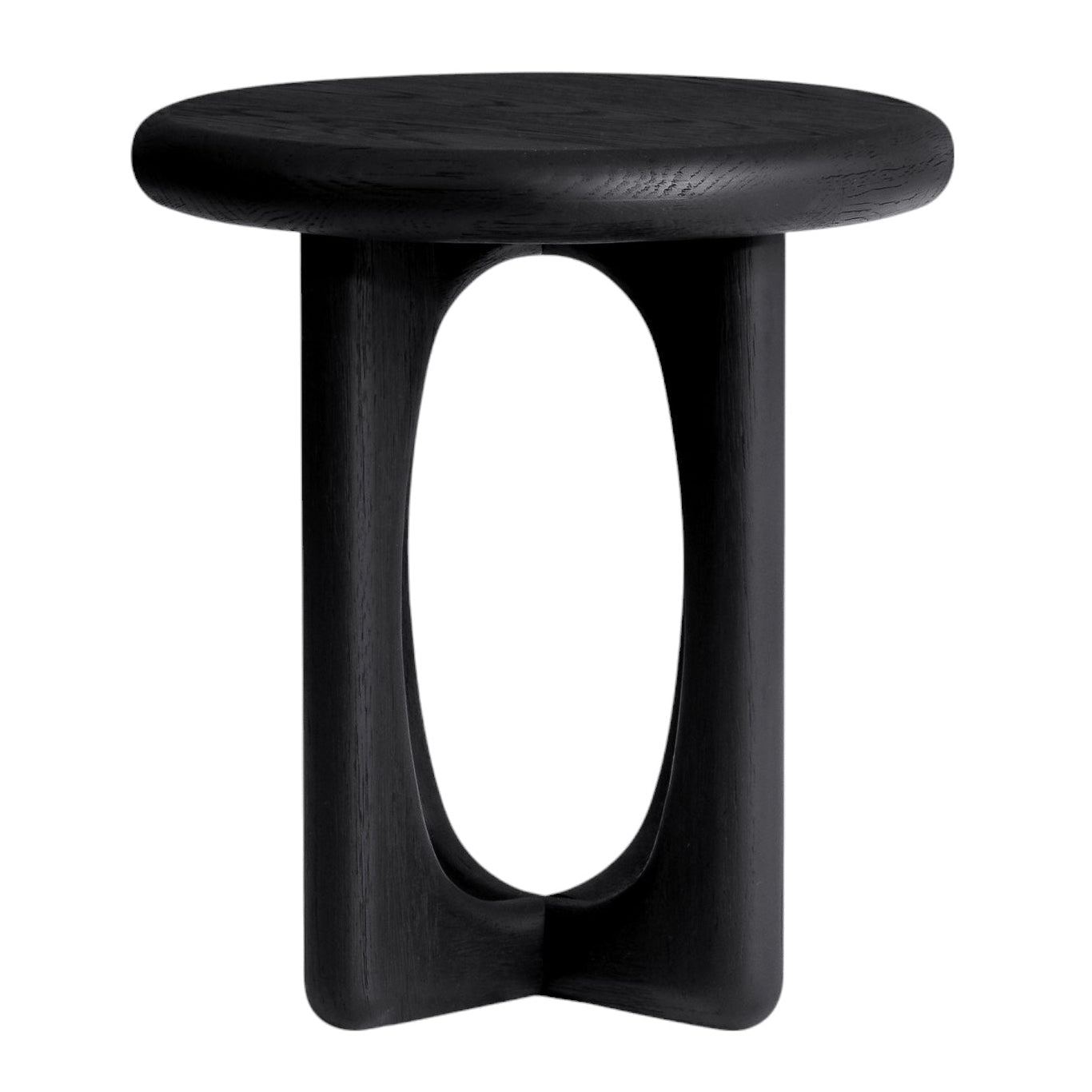 Co. House Designs Eva Oak Black Side Table