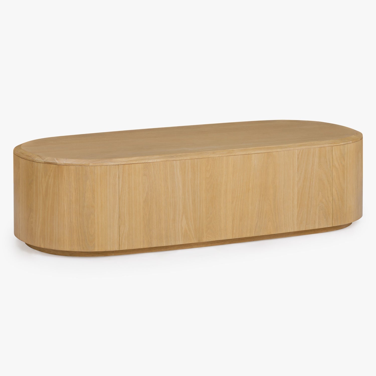 Co. House Designs Serena Oval Light Natural Oak Coffee Table