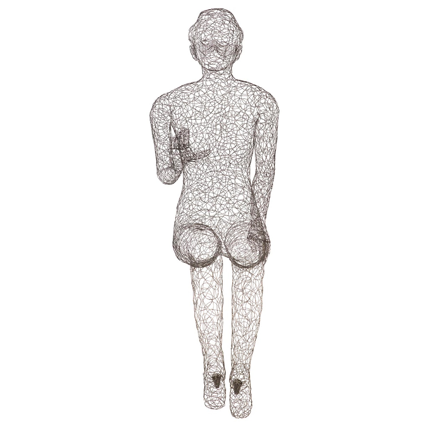 Phillips Collection Crazy Wire Lounging Female Sculpture