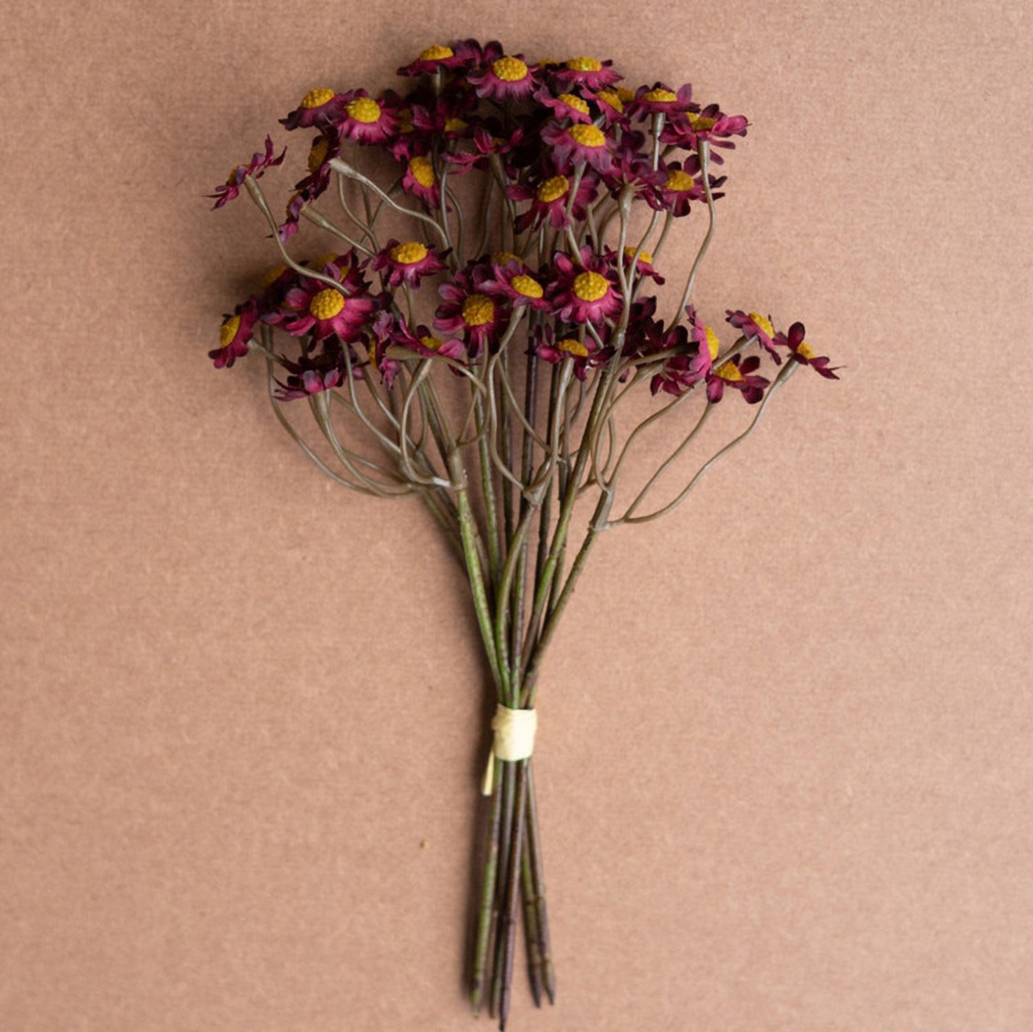 Chamomile Burgandy Bundle Faux Plant Stem Set of 6