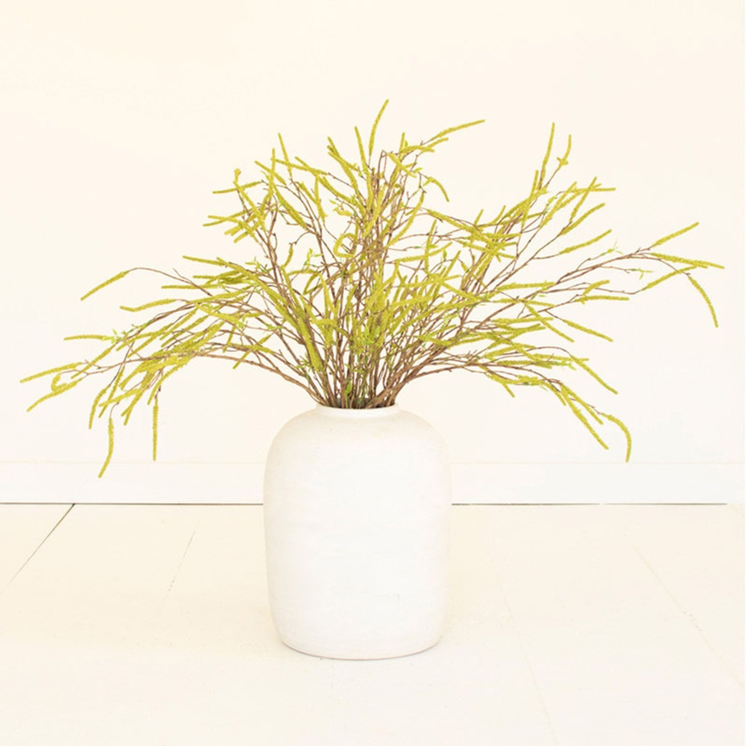 Faux Green Willow Flowers Spray Set of 6