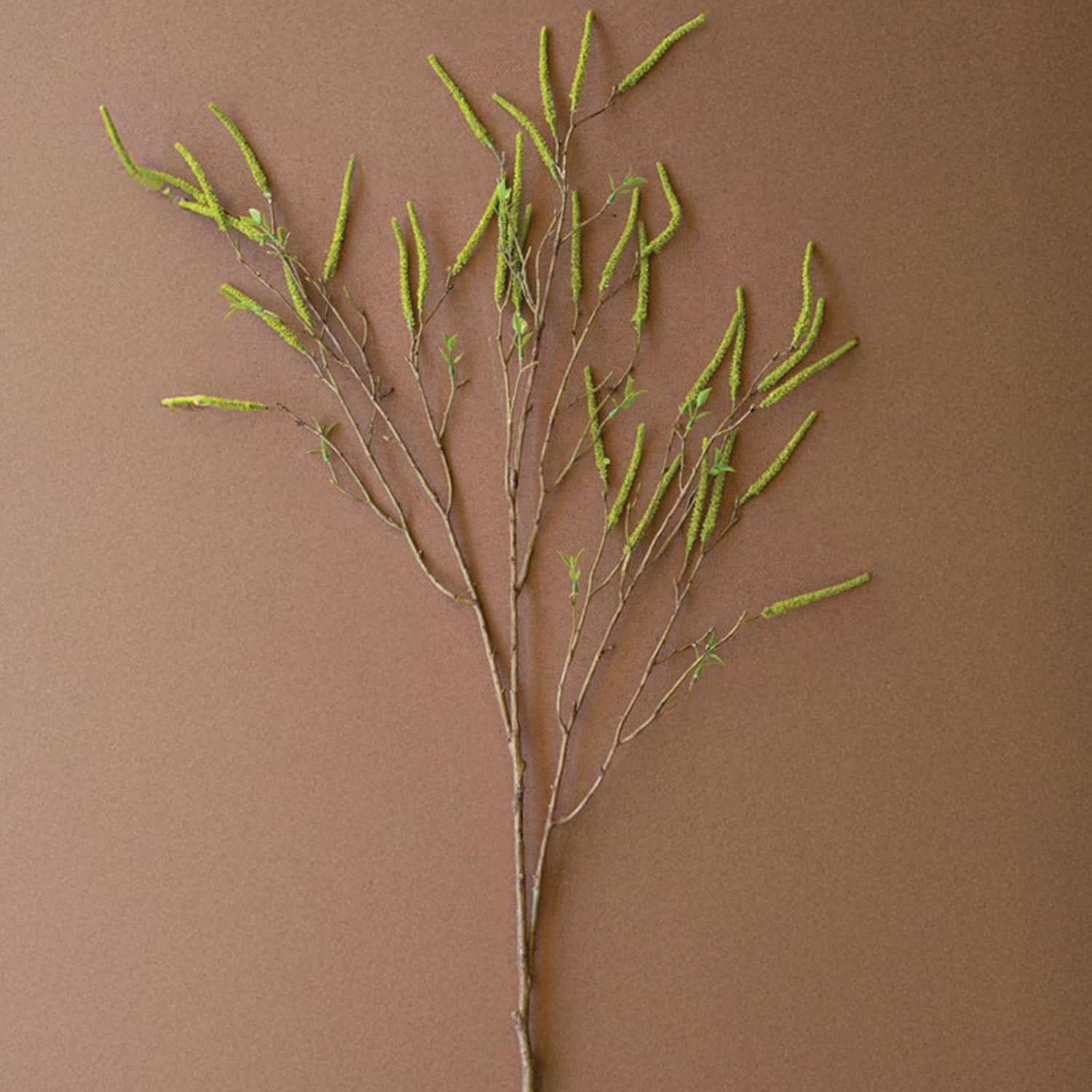 Faux Green Willow Flowers Spray Set of 6