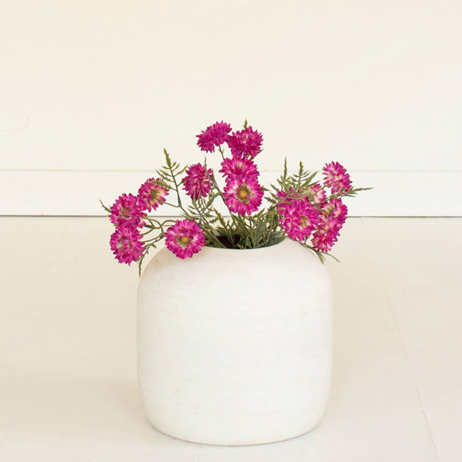 Faux Magenta Mum Spray Set of 6